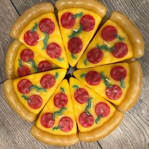 Pizza Slice Shaped Candles
